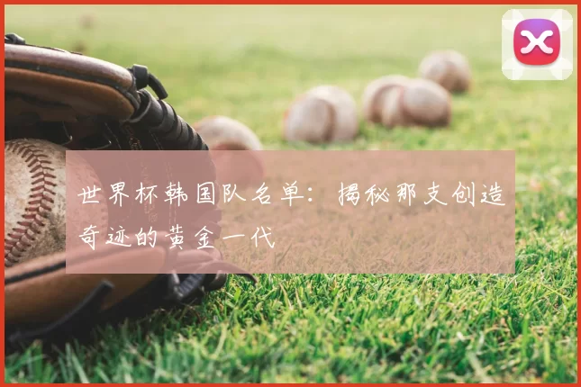 世界杯韩国队名单：揭秘那支创造奇迹的黄金一代